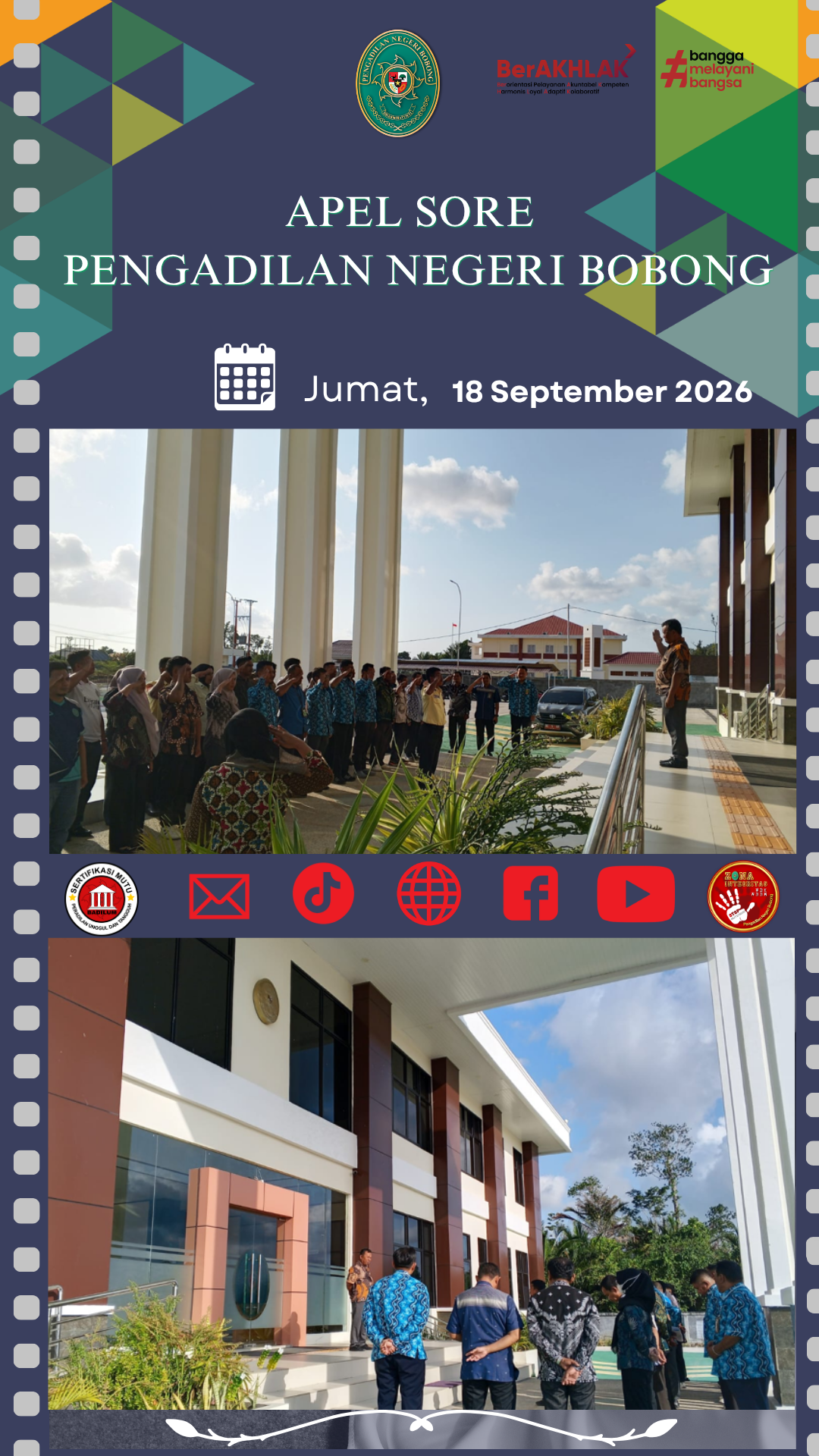 Pengadilan Negeri Bobong Gelar Apel Sore Rutin Akhir Pekan
